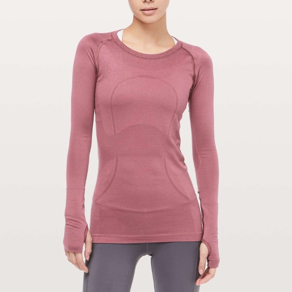 Lululemon Swiftly Tech Long Sleeve in Misty Merlot size 6